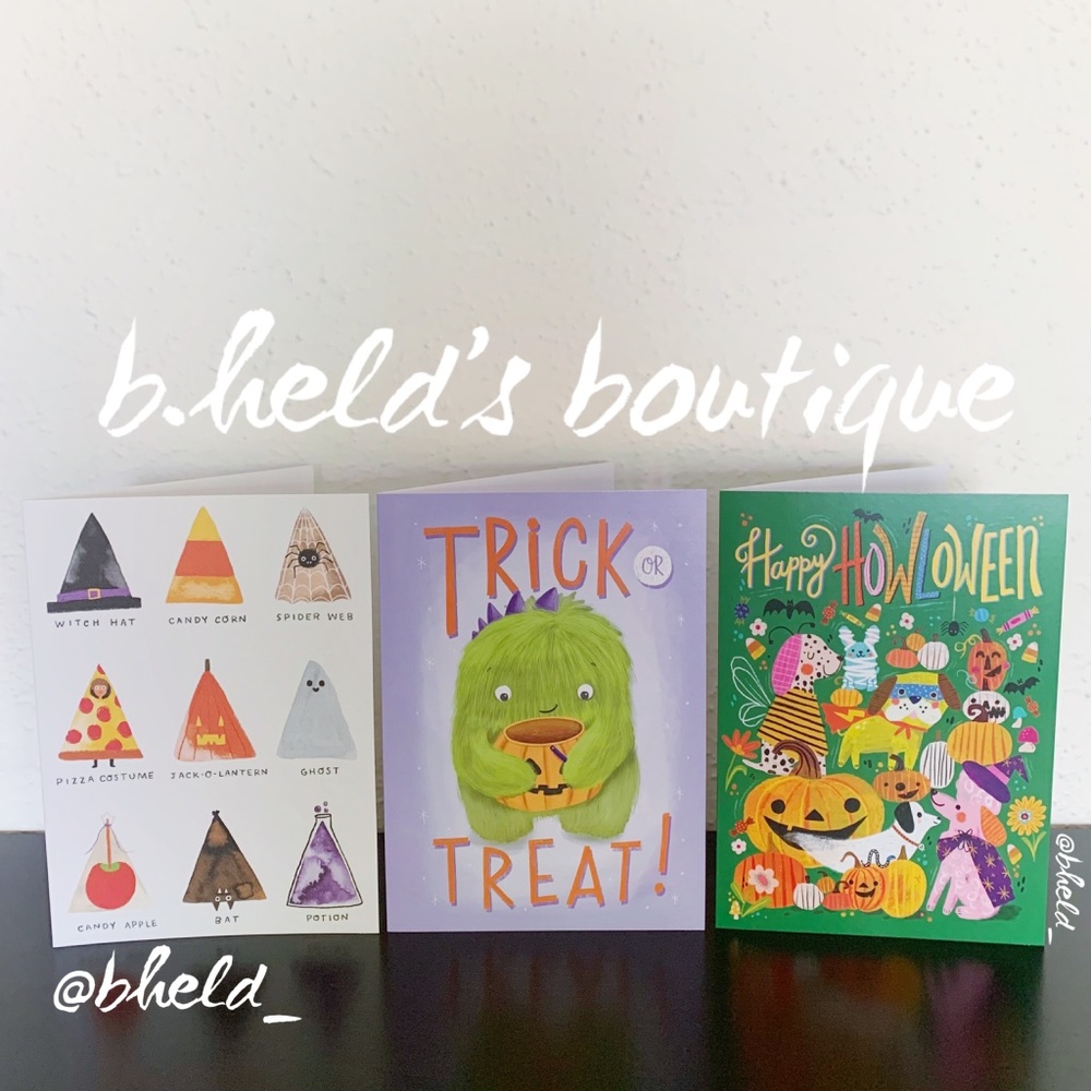 Free w/Purchase — Set of 3 Trader Joe’s Greeting Cards Halloween Brand New NWT